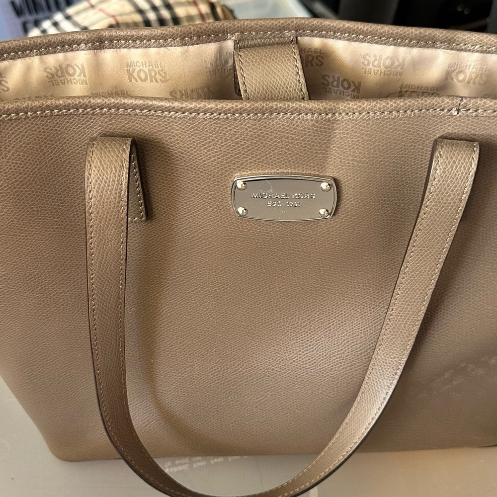 Michael Kors Taupe Leather Tote